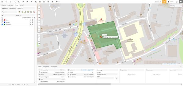 Geofence Alarm für Wohnwagen